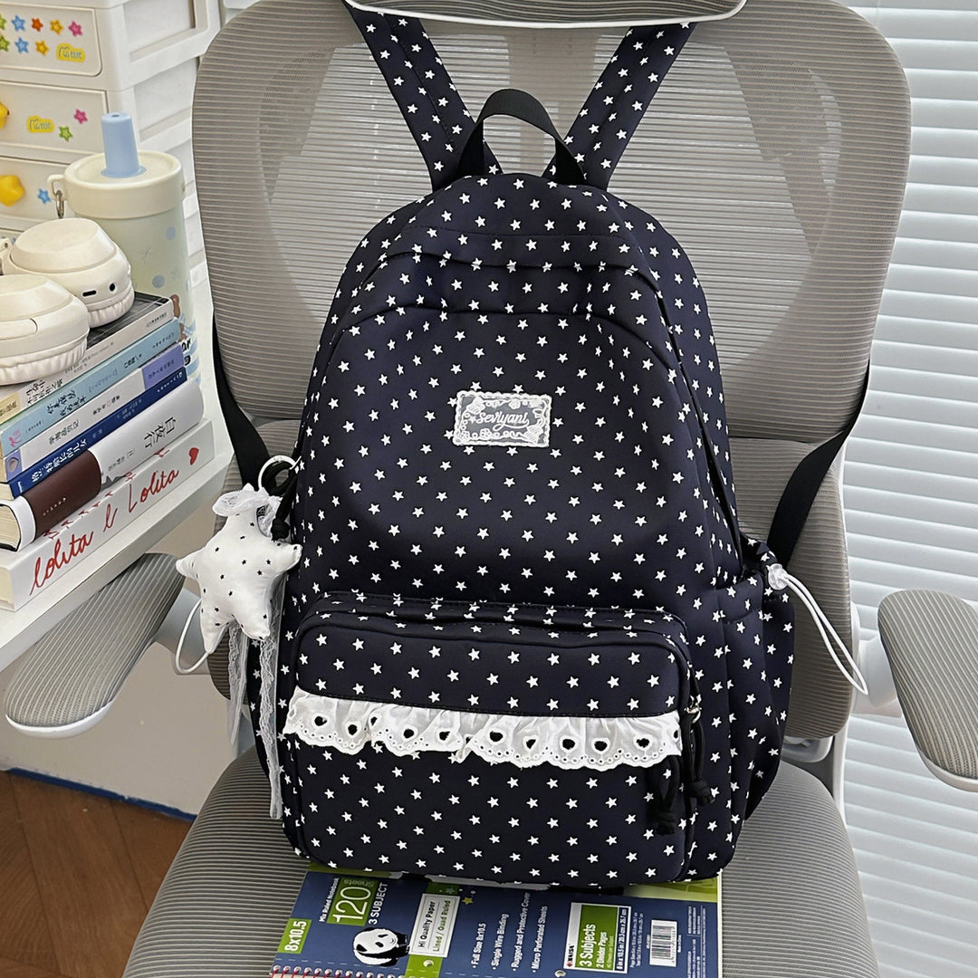 Playful Star-Printed Backpack Kalsten