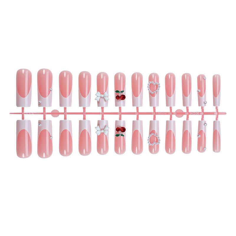 Glamorous artificial nails with 3D decorations Kalsten