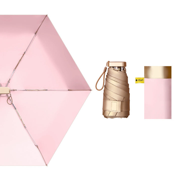 Women's foldable and stylish umbrella with integrated bottle holder Kalsten