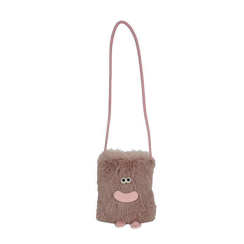 Plush shoulder bag with unique character design Kalsten