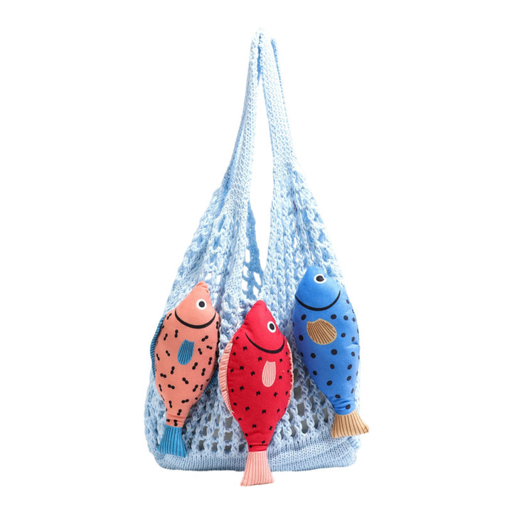 Playful Fish-Themed Crochet Tote Bag