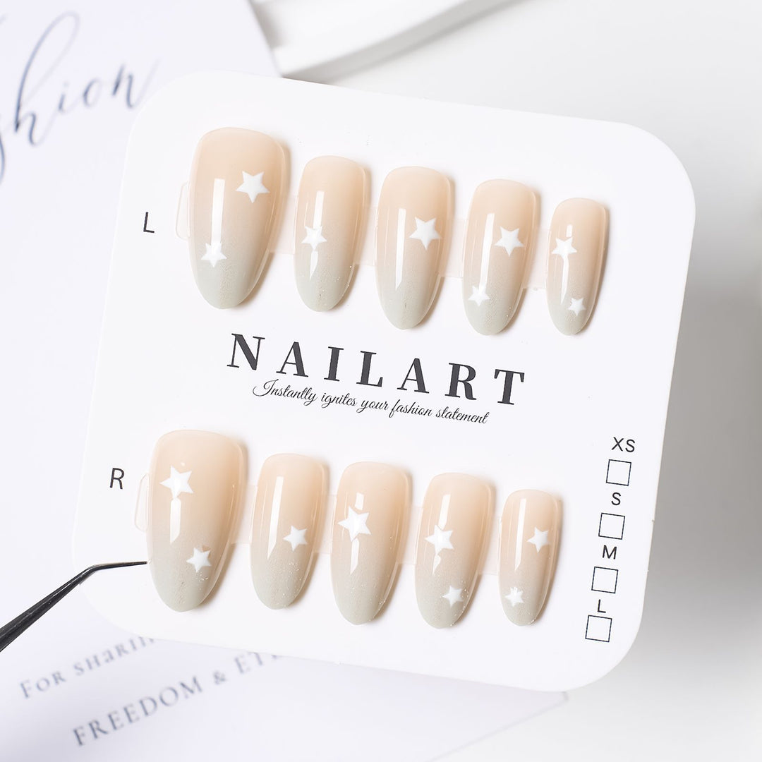 Artistic Stiletto Press-On Nail Set with Floral Embellishments Kalsten