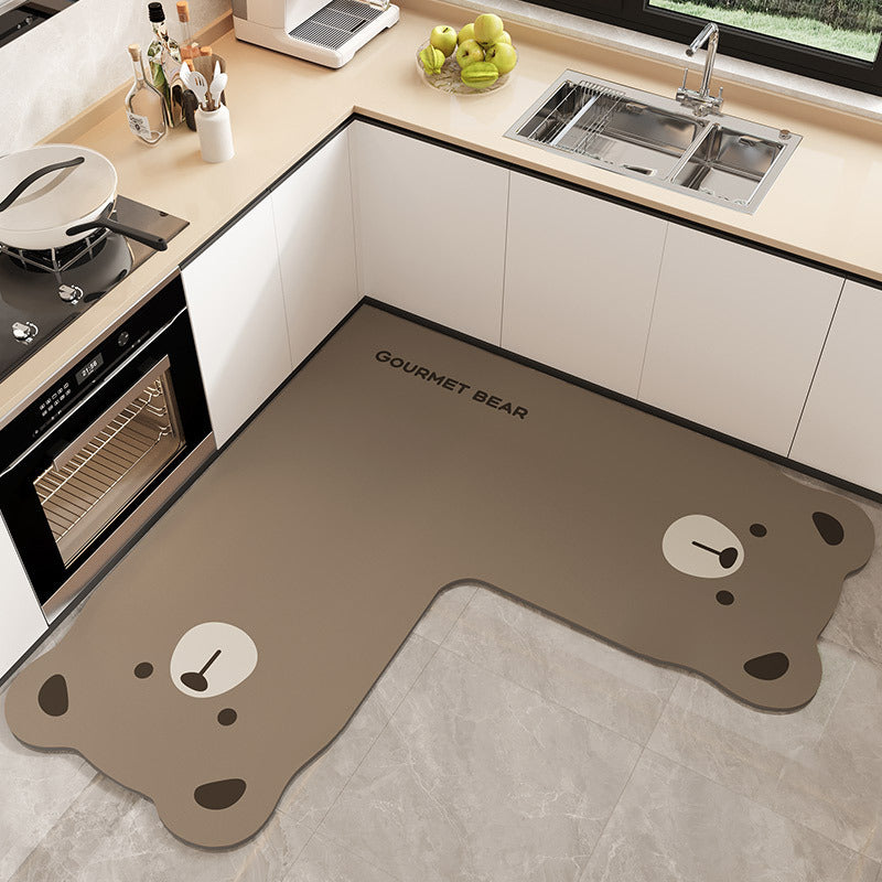 Cat-Shaped Decorative Kitchen Mat for Home