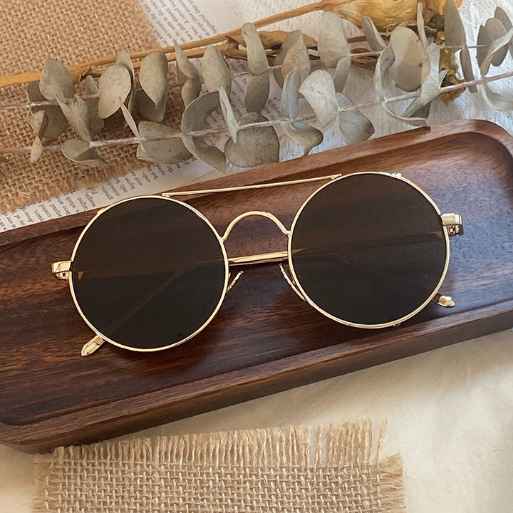 Fashionable Round Sunglasses with Fine Metal Frame Kalsten