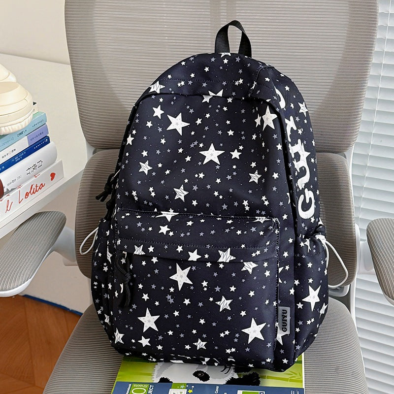 Stylish Star-Patterned School Backpack Kalsten