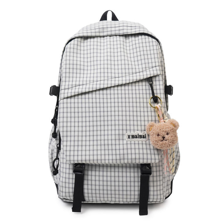 Stylish Grid Pattern Backpack Kalsten