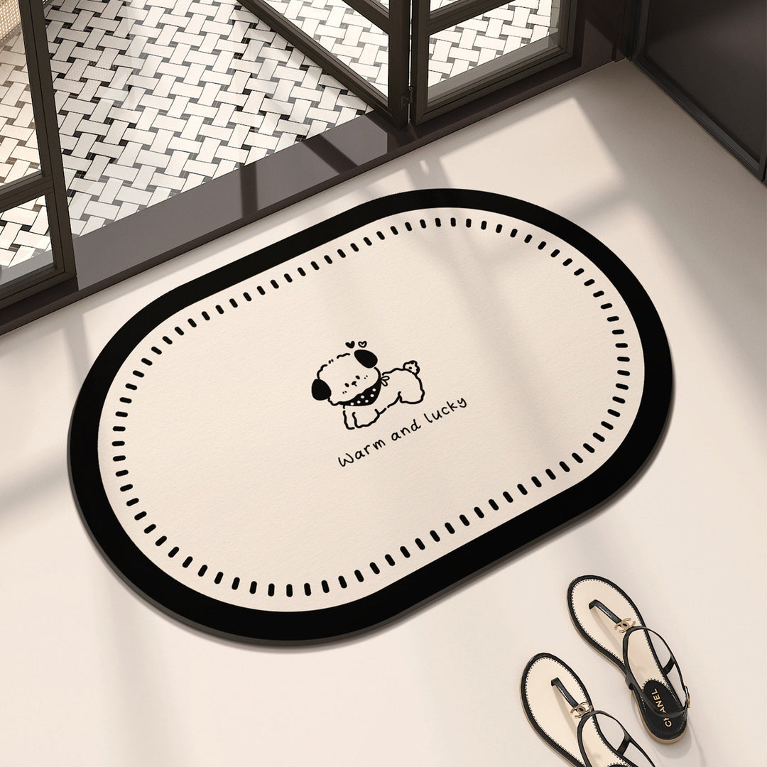 Cute Dog-Themed Floor Mat