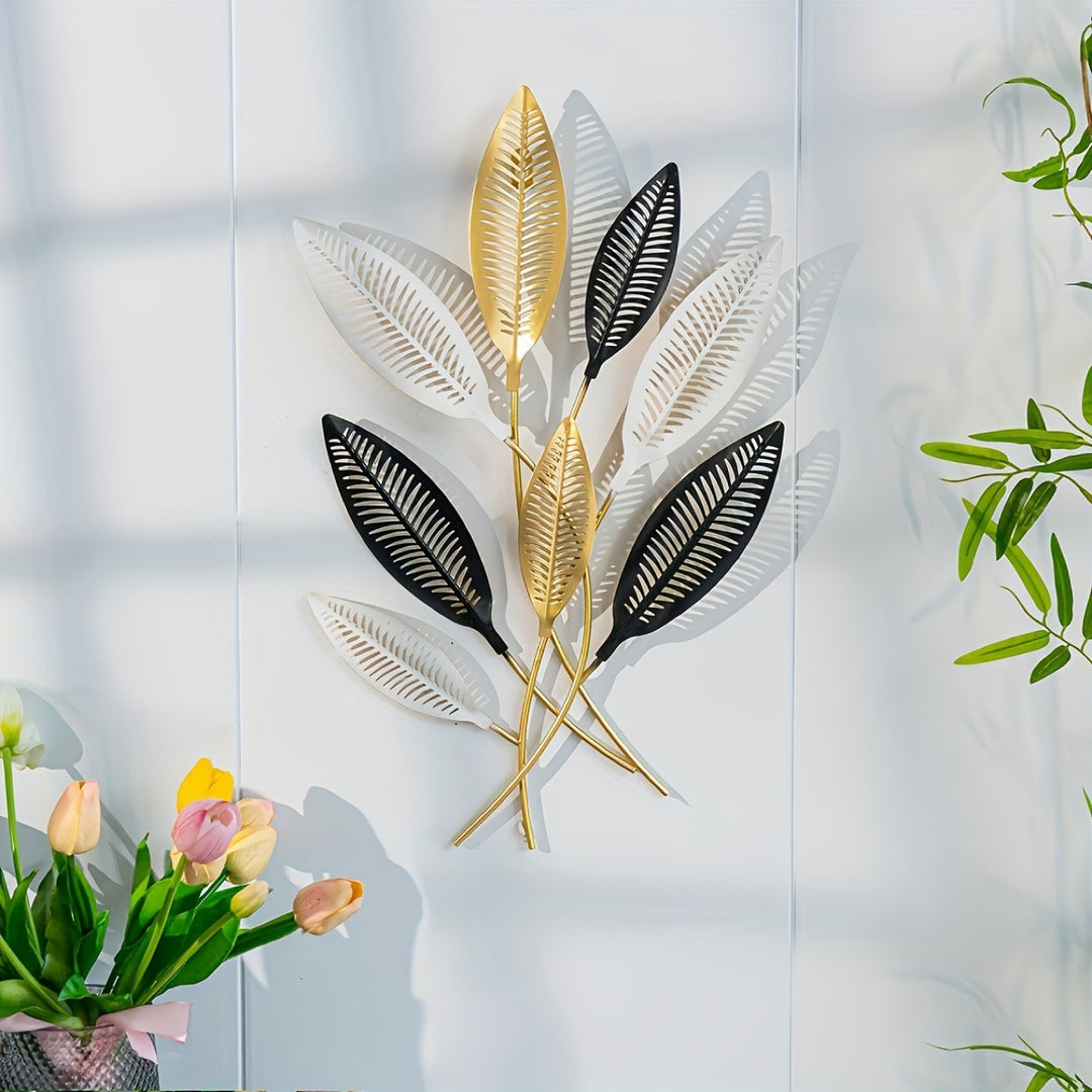 Modern Leaf Metal Wall Art Kalsten