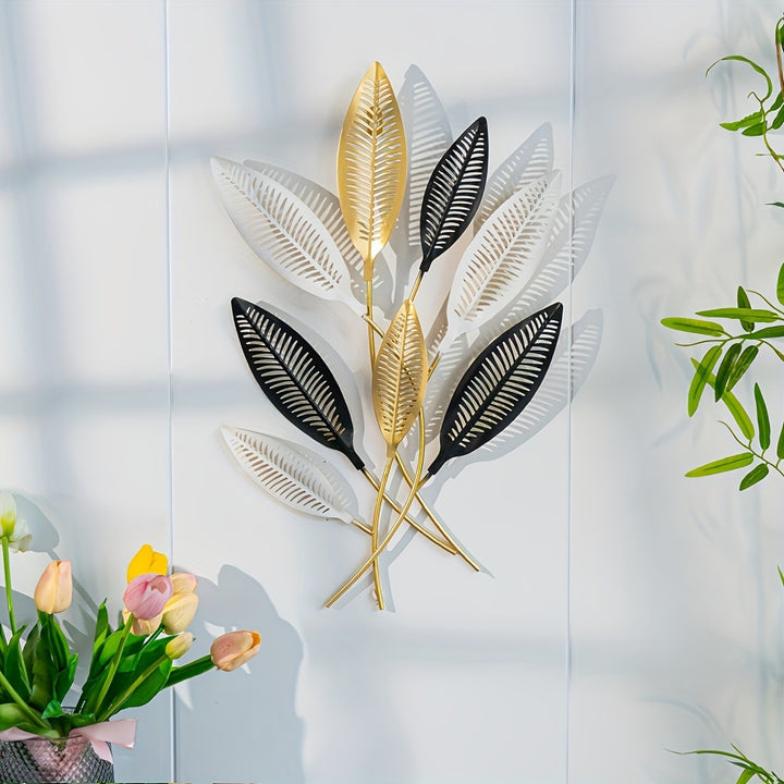 Modern Leaf Metal Wall Art Kalsten