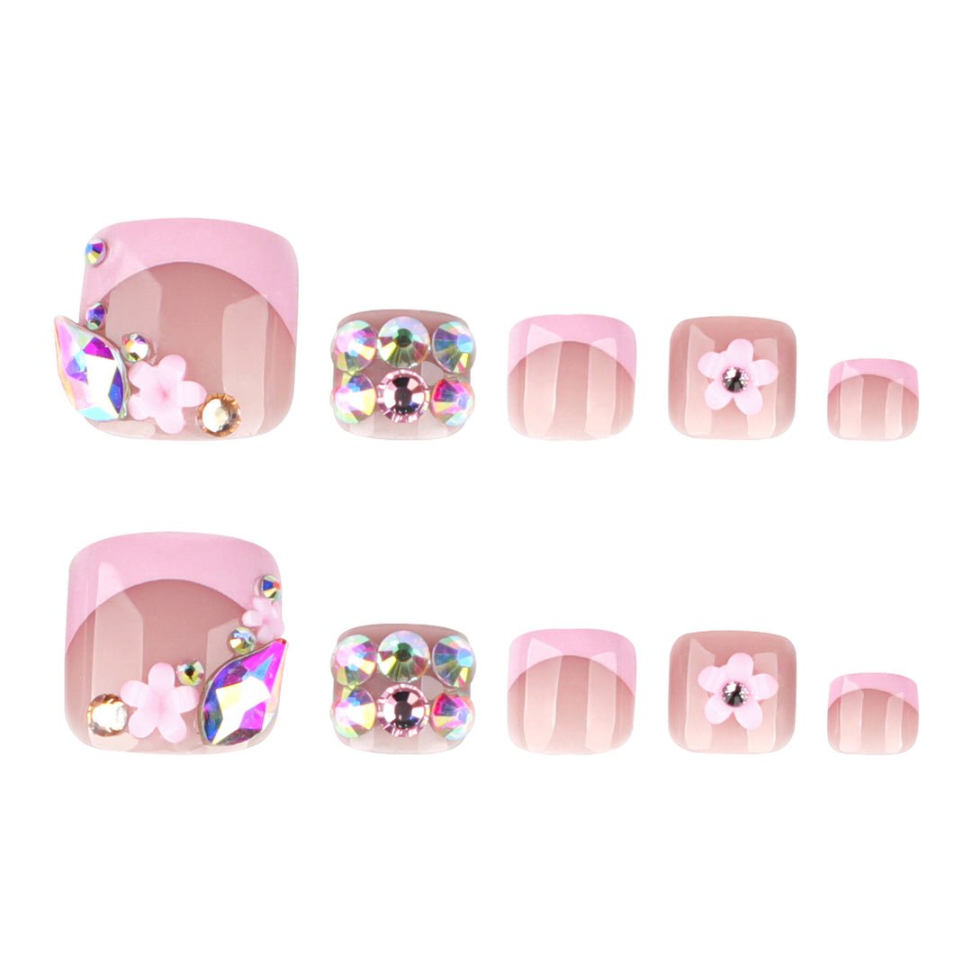 Artful toenail designs with colorful accents and glitter Kalsten