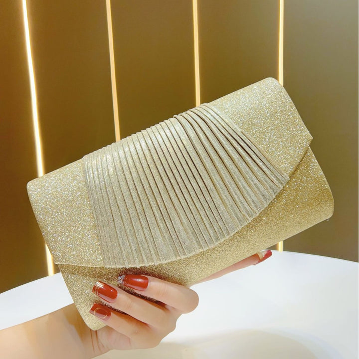 Glamorous Pleated Evening Clutch