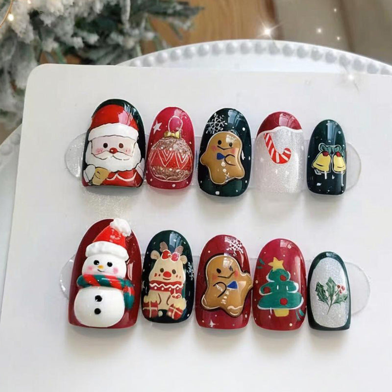 Artificial nail set with festive Christmas motifs Kalsten 1787561395