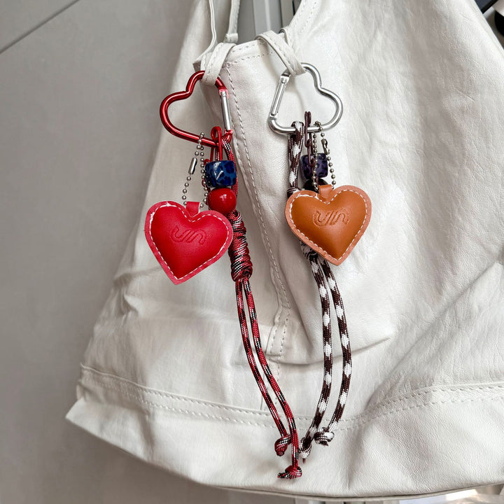 Heart-Shaped Leather Keychain Kalsten