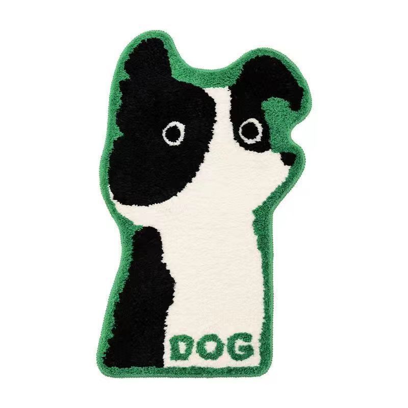 Cartoon Cat-Shaped Plush Bath Mat for Bathroom