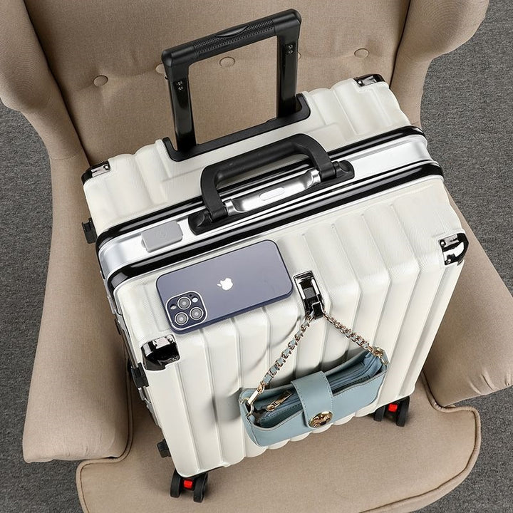 Hard Shell Trolley With Integrated Usb Charging Port And Multifunctional Storage Kalsten