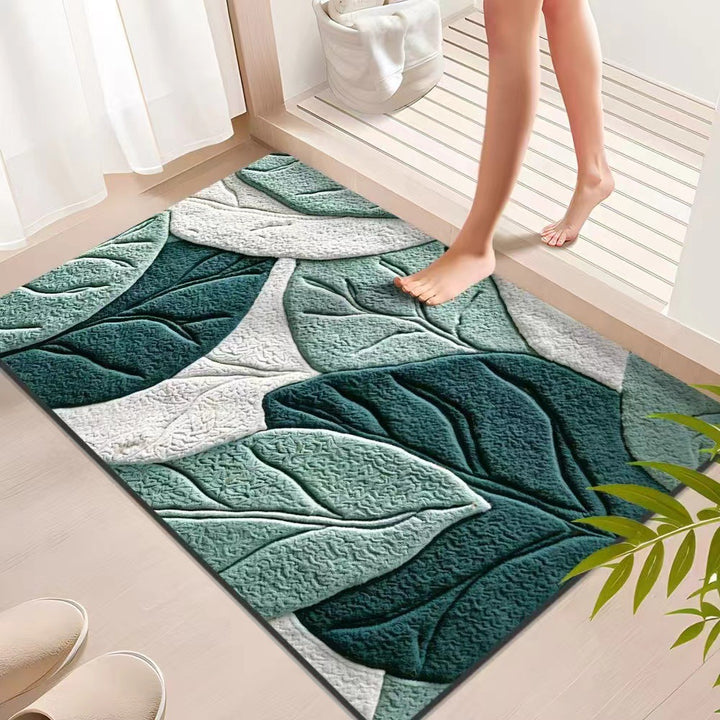 Floral Textured Indoor Mat Kalsten