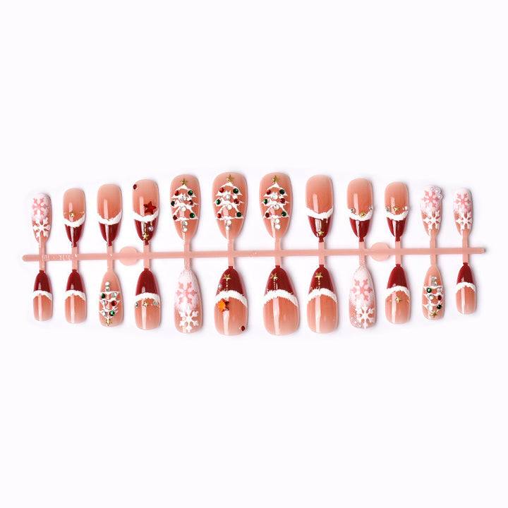 Festive artificial nails with Christmas design Kalsten