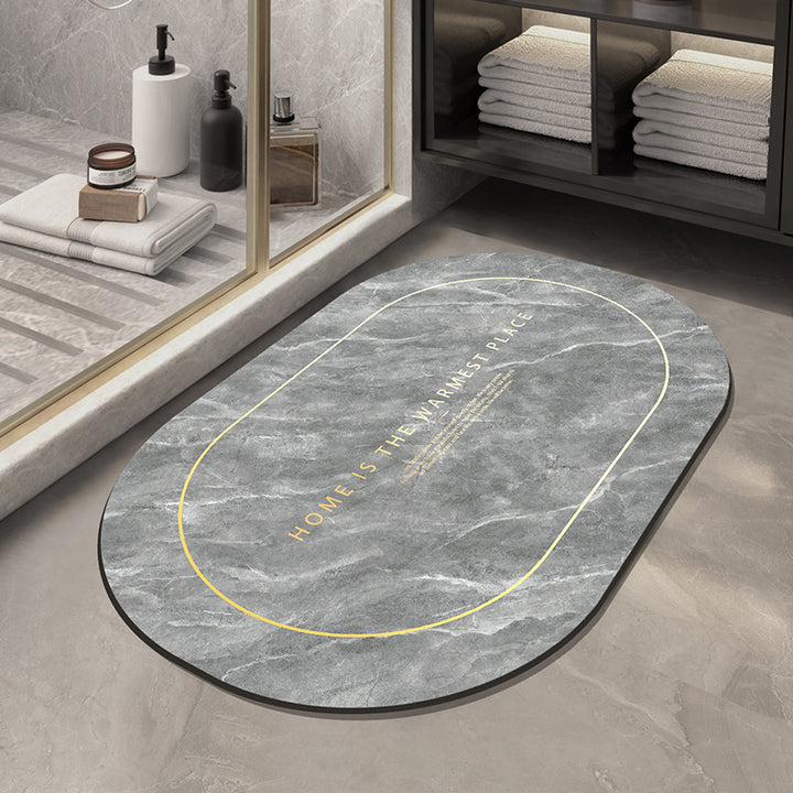 Stylish Inspirational Phrase Bath Mat