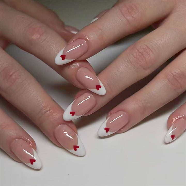 Heart-Accent Press-On Nails