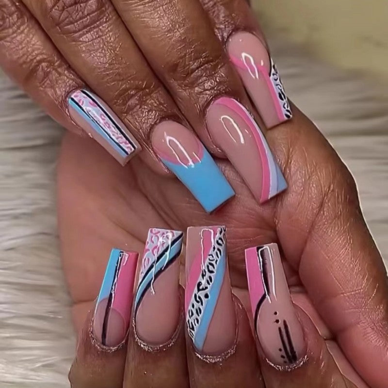 Trendy artificial nails with leopard print Kalsten