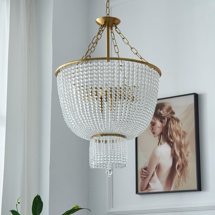 Crystal Beaded Ceiling Lamp