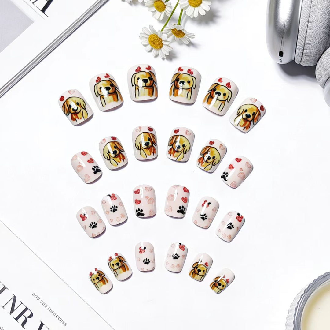 Playful Dog-Themed Nail Art Kalsten