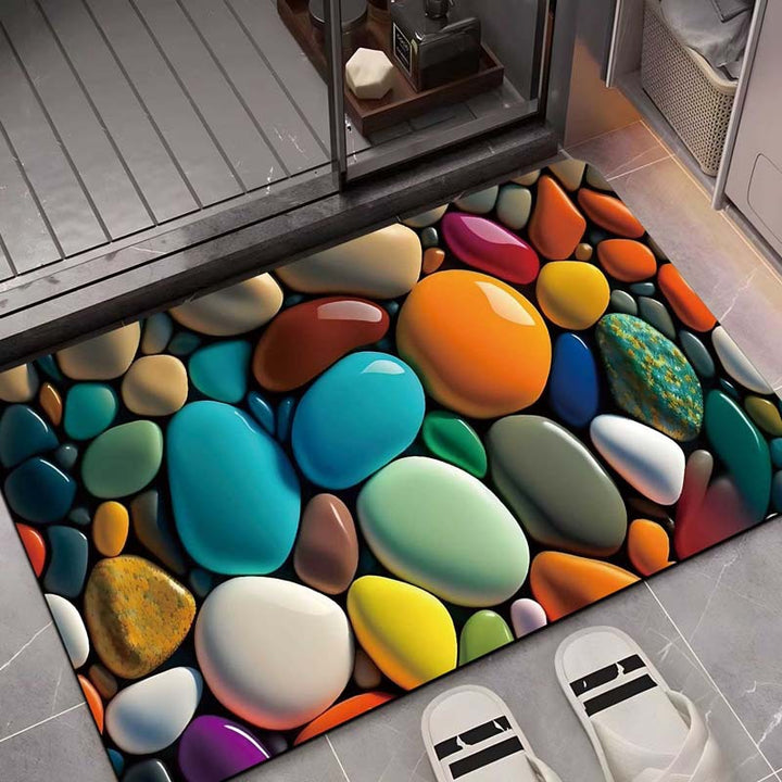 Decorative Pebble Pattern Bath Mat