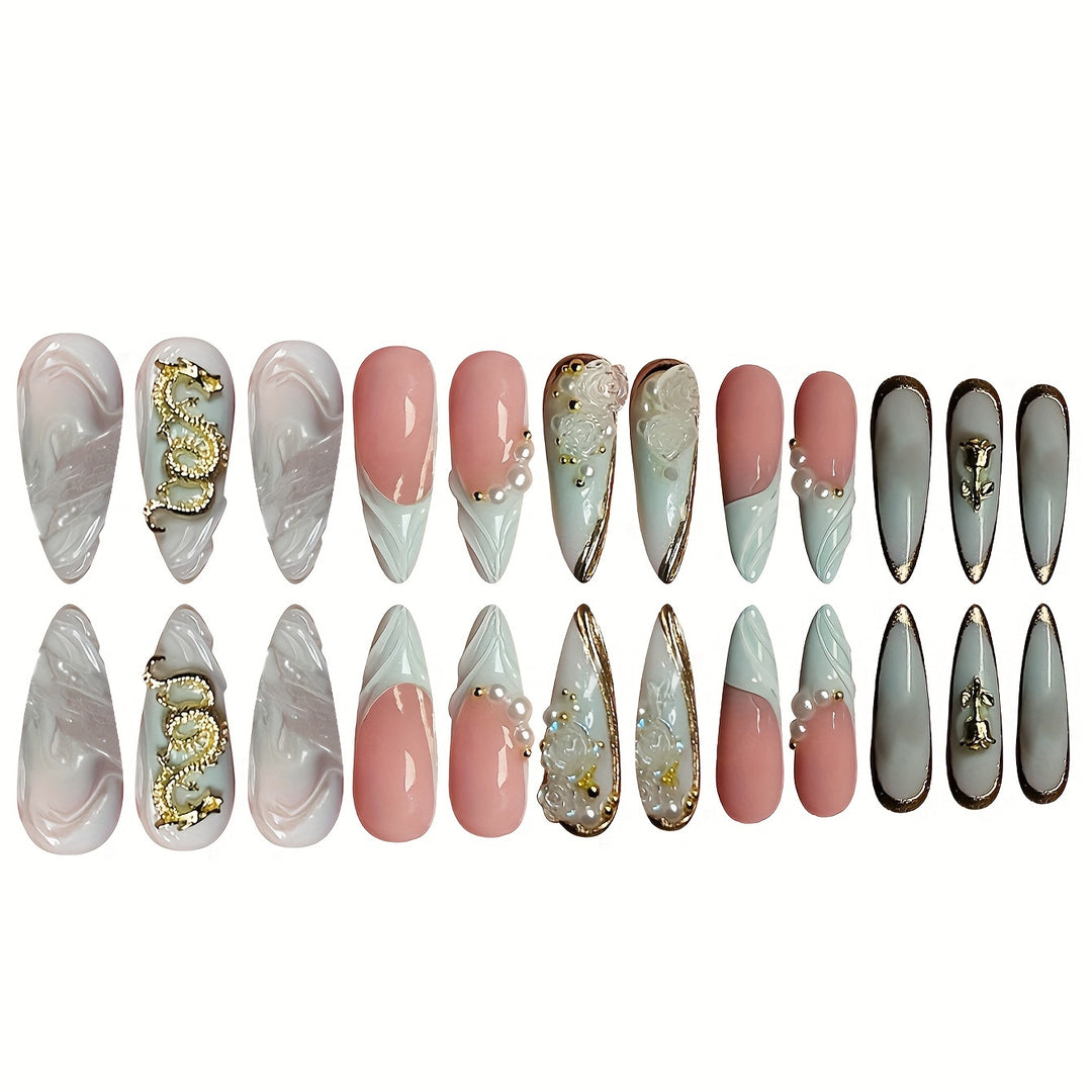 Decorative Sculpted Nail Enhancements Kalsten