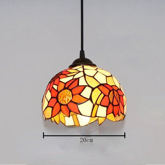 Adjustable Vintage Glass Pendant Light