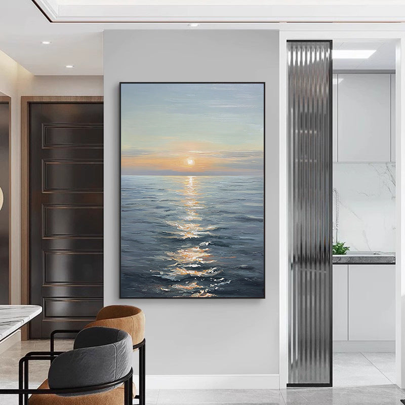 Scenic Coastal Sunset Canvas Artwork