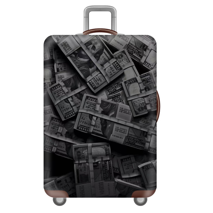 Unisex nan robust Hart shell trolley with lion portrait motif print, shock-resistant ABS polycarbonate shell, multi-wheeled chassis and TSA security lock Kalsten