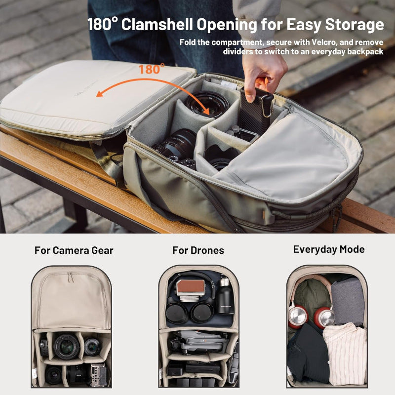 Versatile Rear-Access Camera Backpack Kalsten
