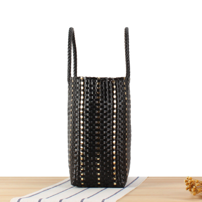 Fashionable basket bag with elegant accents Kalsten