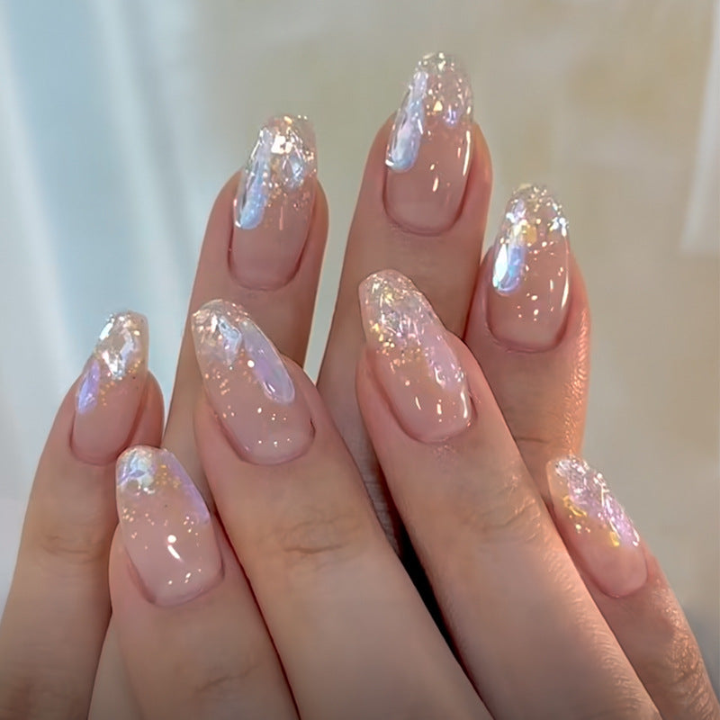 Elegant Gel Press-On Nail Set with Stunning Metallic Finish Kalsten