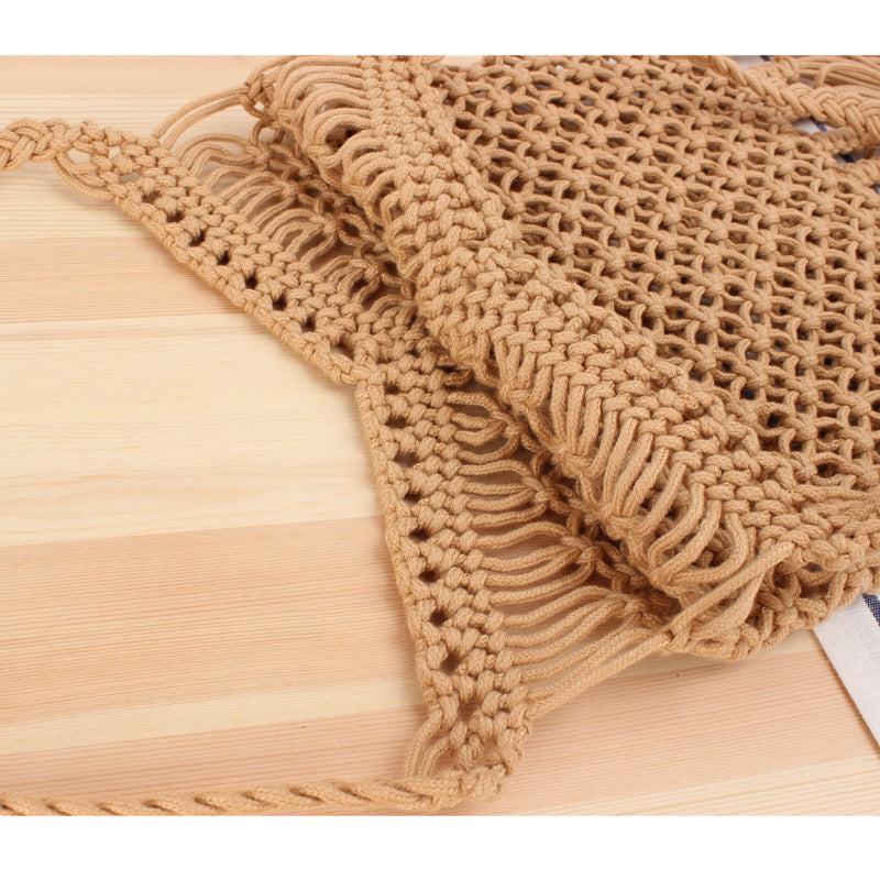 Macramé Crossbody Bag with Fringes Kalsten