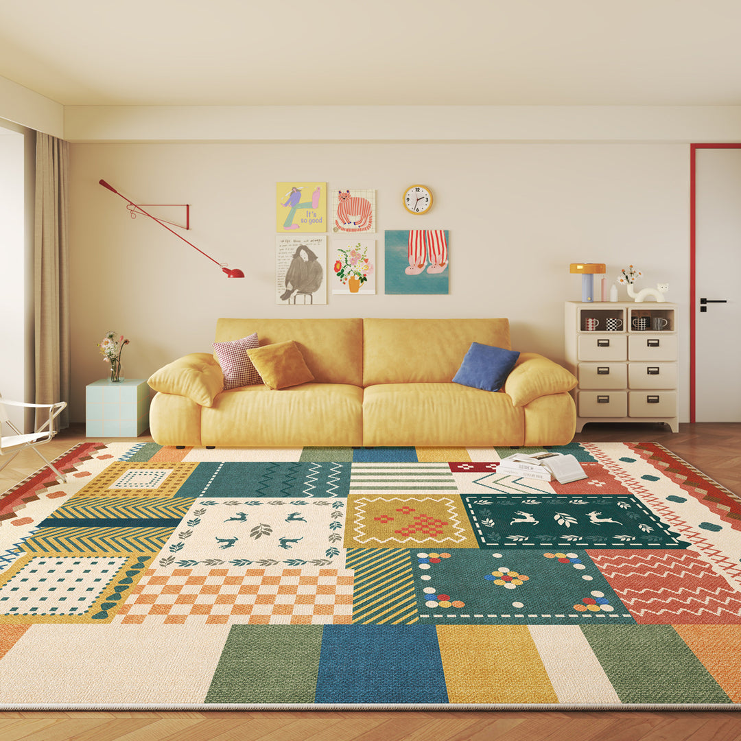 Vintage-Inspired Geometric Area Rug Kalsten