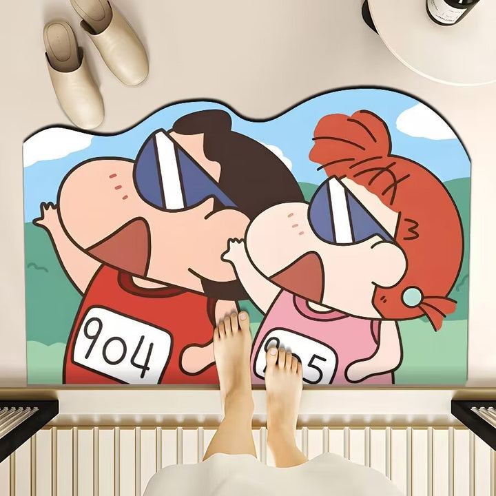 Playful Cartoon-Themed Floor Mat Kalsten
