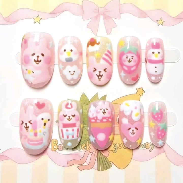 Creative Cartoon Press-On Nail Art Kalsten