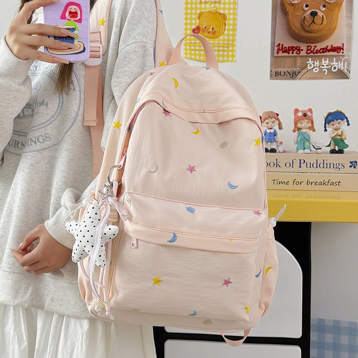 Embroidered Moon and Star Backpack Kalsten
