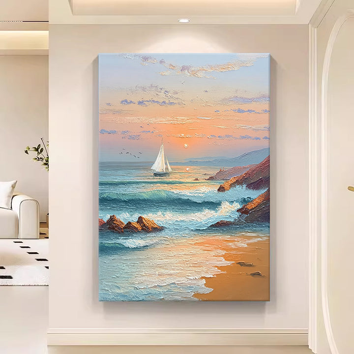 Textured Seascape Canvas Artwork