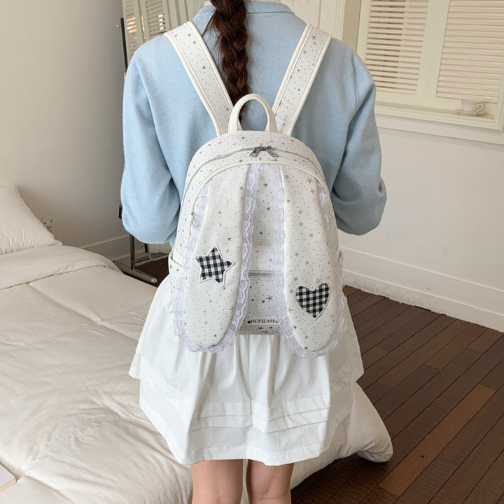 Playful Bunny Ear-Themed Backpack Kalsten