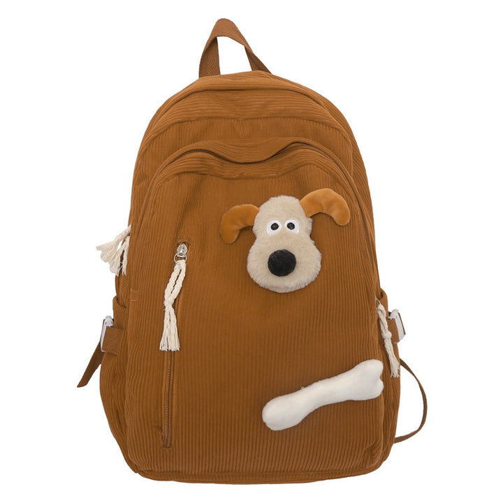 Playful Plush Dog-Themed Backpack