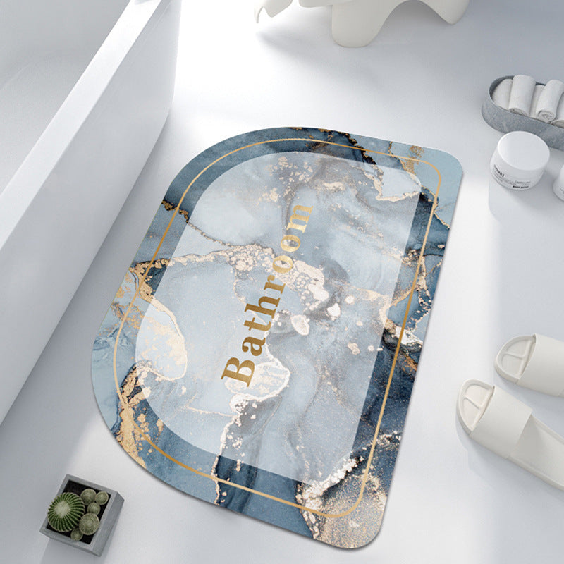 Luxurious Marble Design Bath Mat