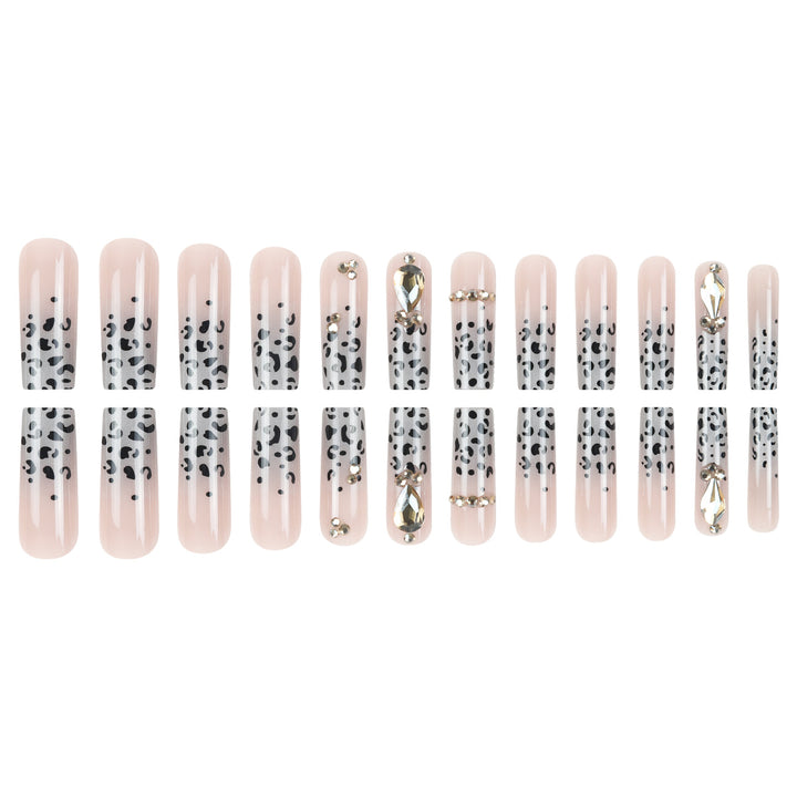 Decorative Stiletto Press-On Nails with Cat Eye and Floral Accents Kalsten