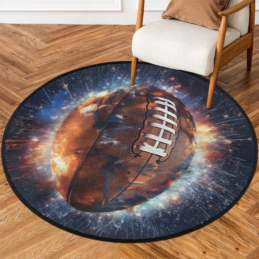 Football-Themed Area Rug Kalsten