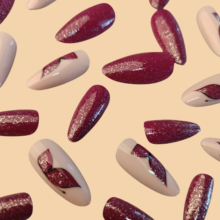 Elegant Glittery Butterfly Nail Art Kalsten