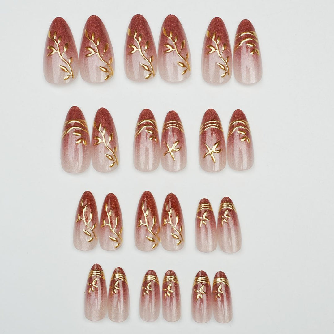 Elegant Press-On Nail Art Set