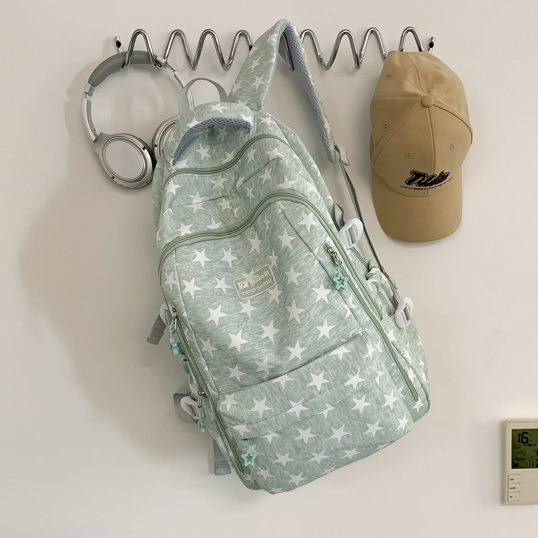 Trendy Star-Print School Backpack Kalsten