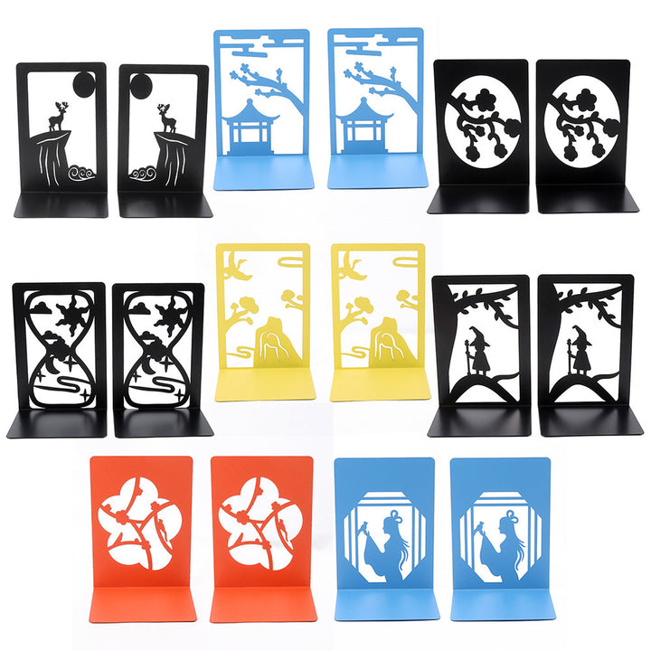 Artistic Deer-Themed Metal Bookends