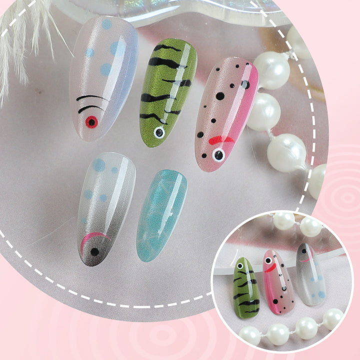 Artistic Marine Life Press-On Nail Art Kalsten